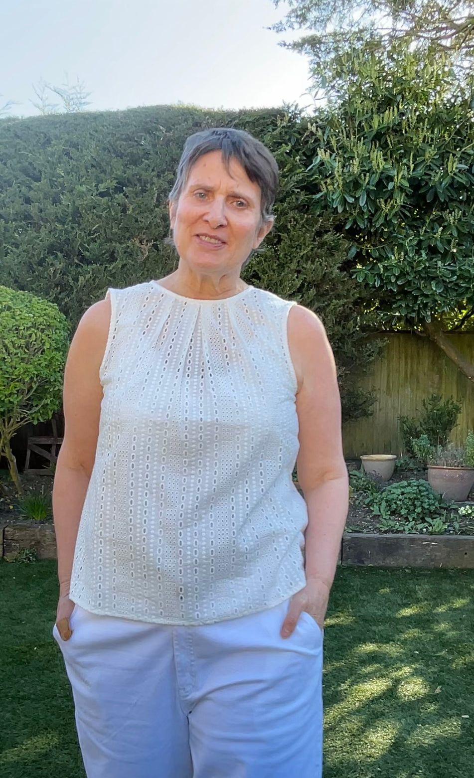 Chalk Tilly cotton blouse
