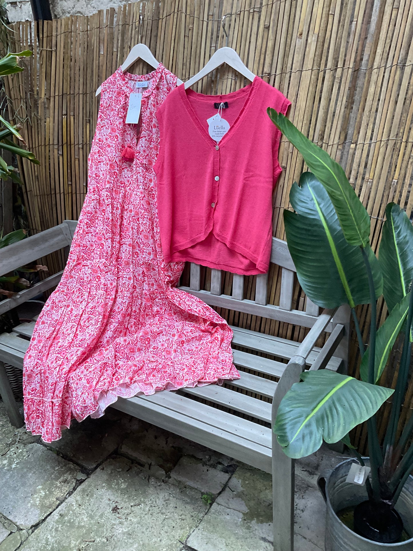 Verona red / pink printed dress