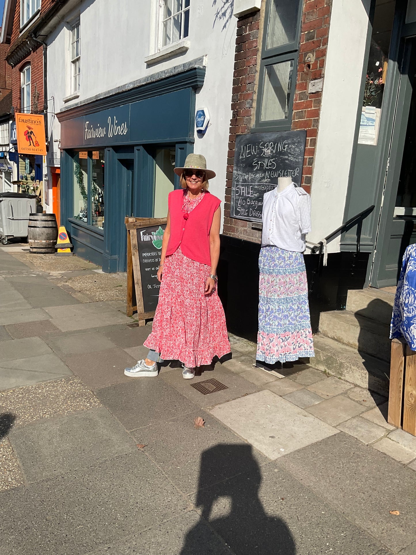 Verona red / pink printed dress