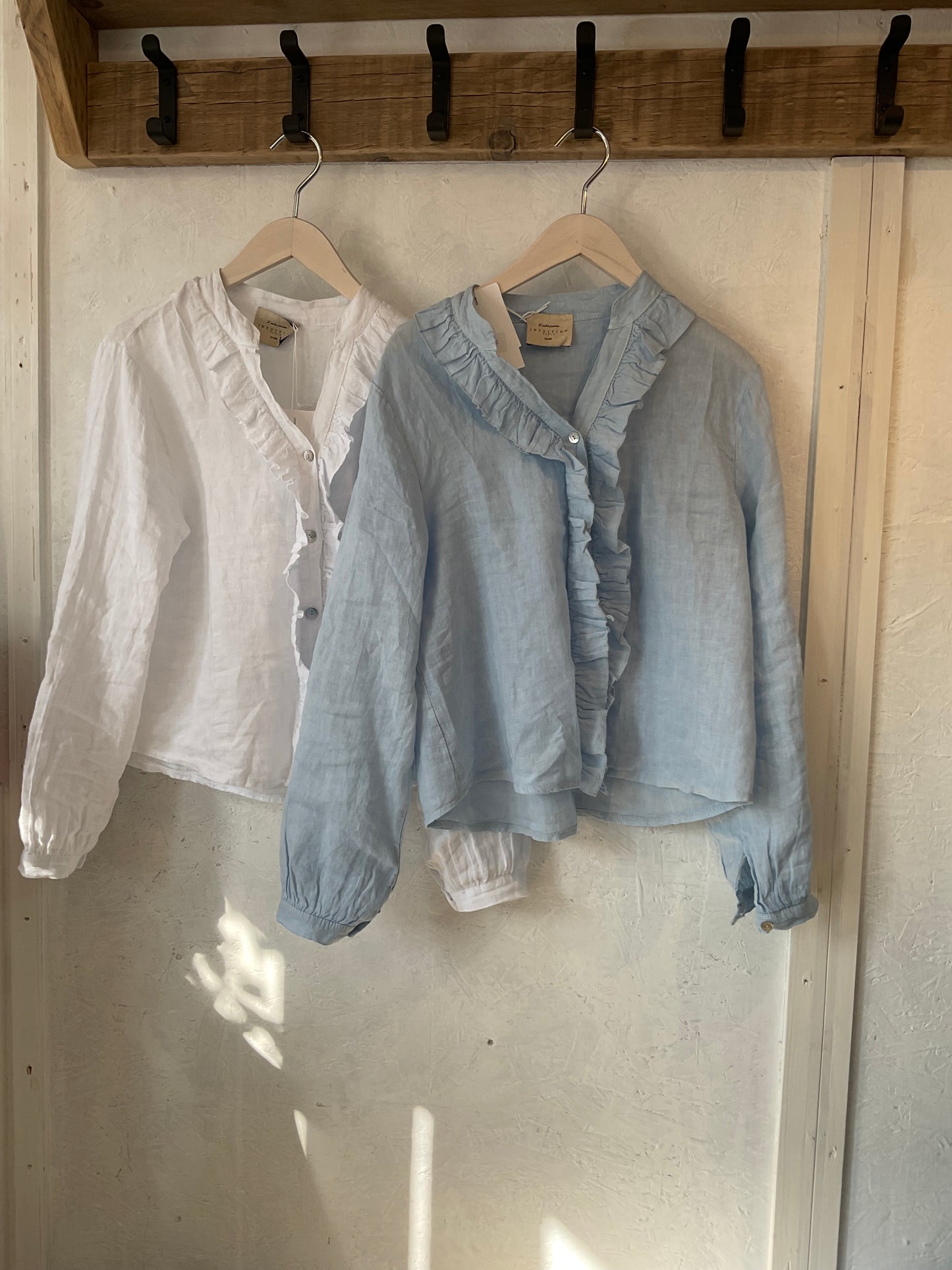 Fifi frilled linen shirt