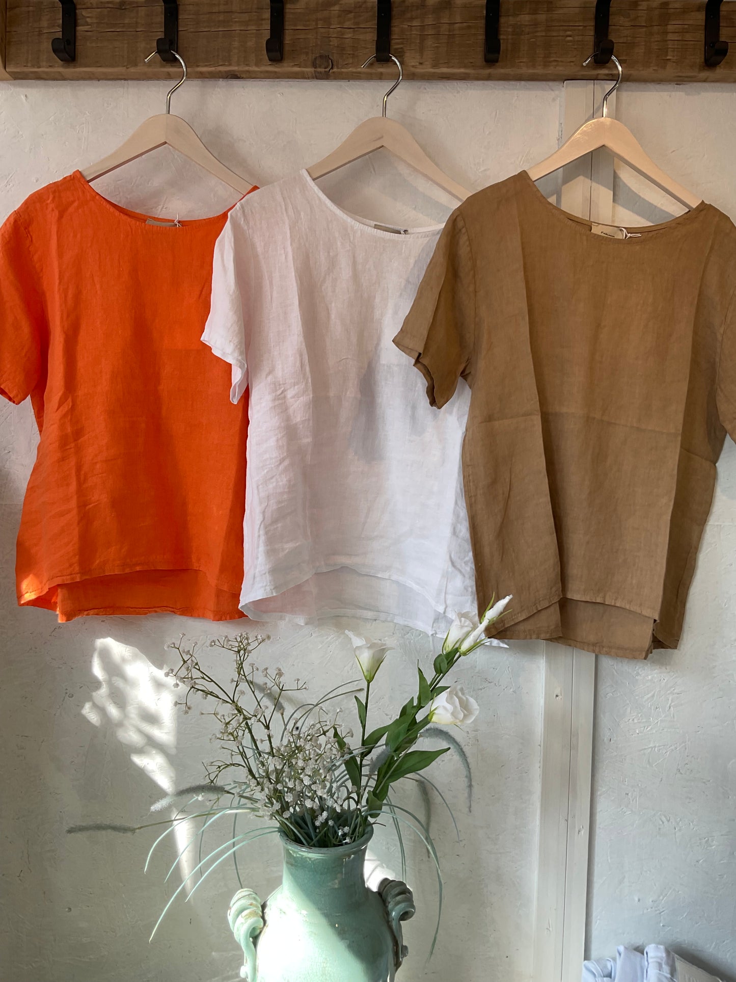 Louise plain linen top