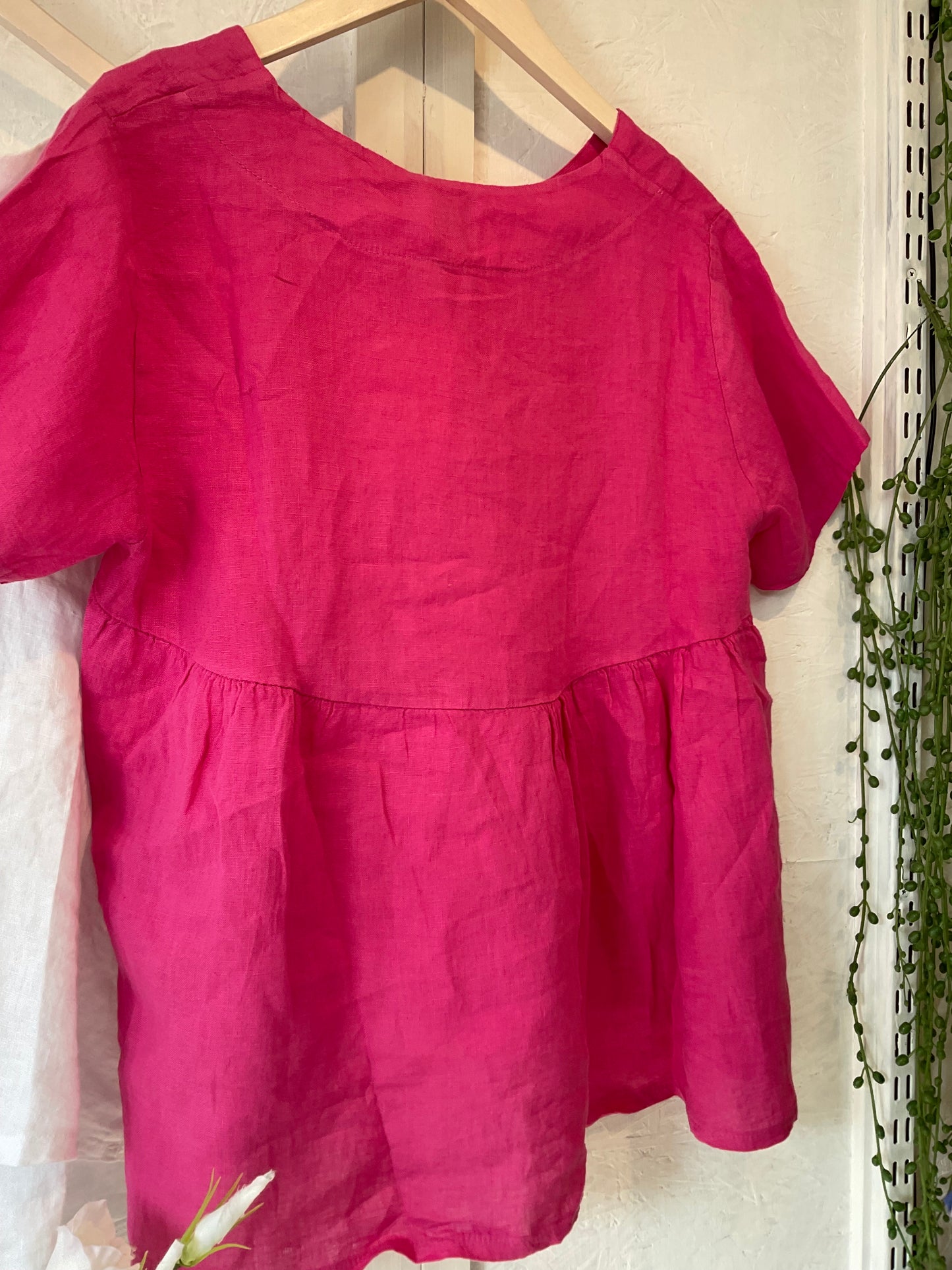 Flo linen top with back details