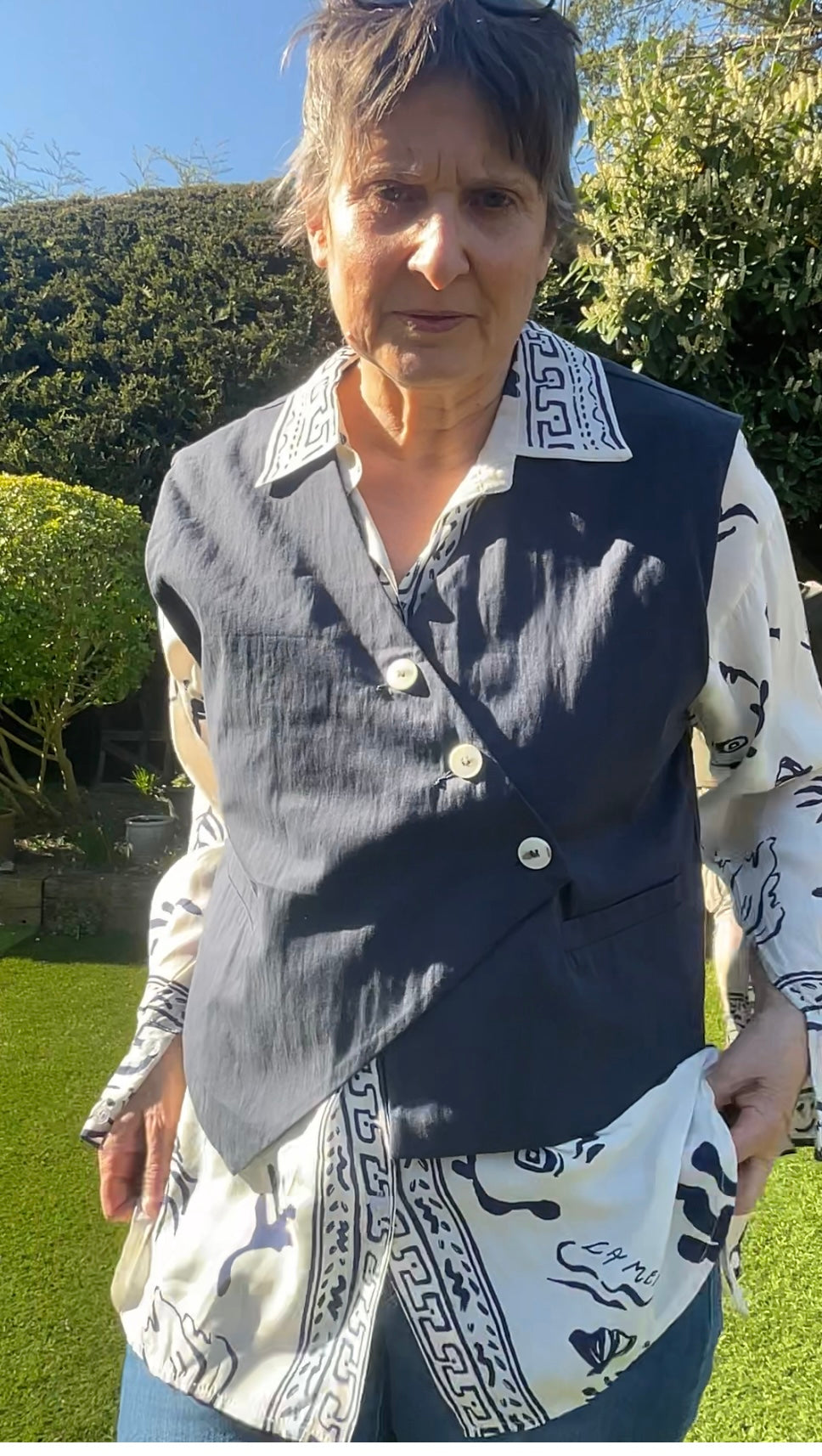 Gatsby navy waistcoat