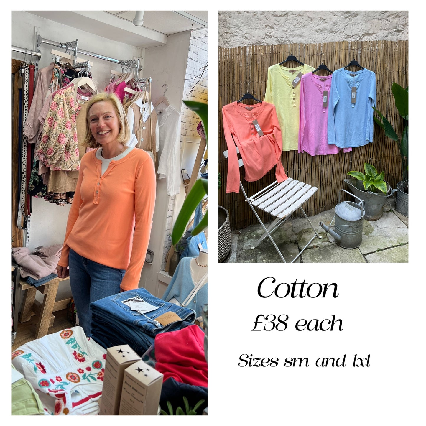 Abbie cotton top - 4 colours