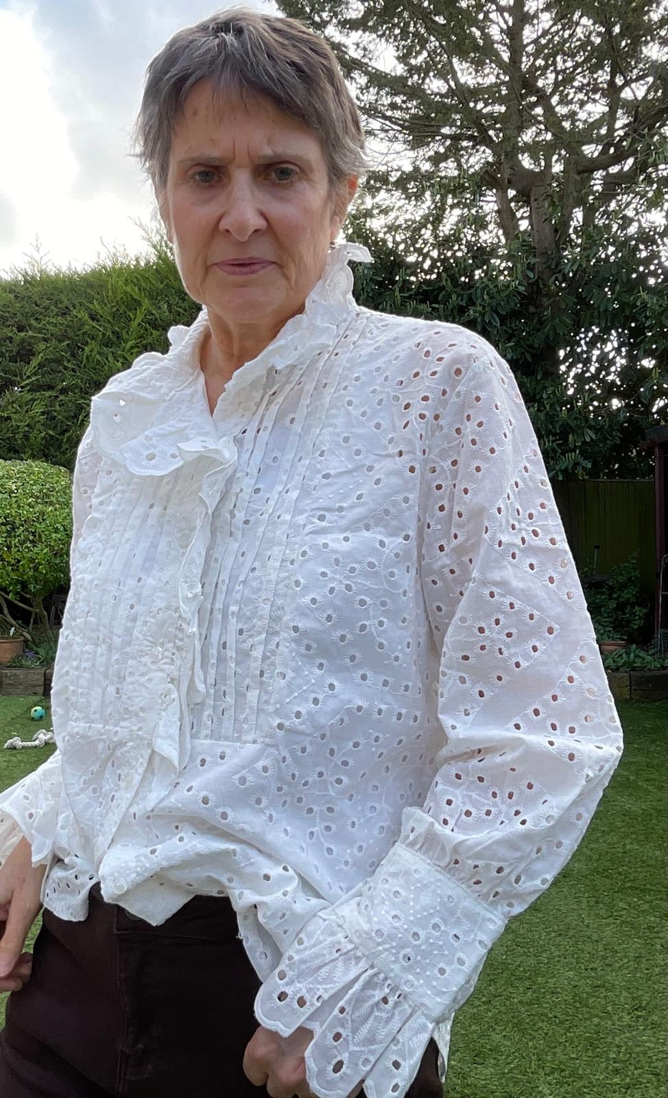 Lucie  Broderie Anglaise White Blouse