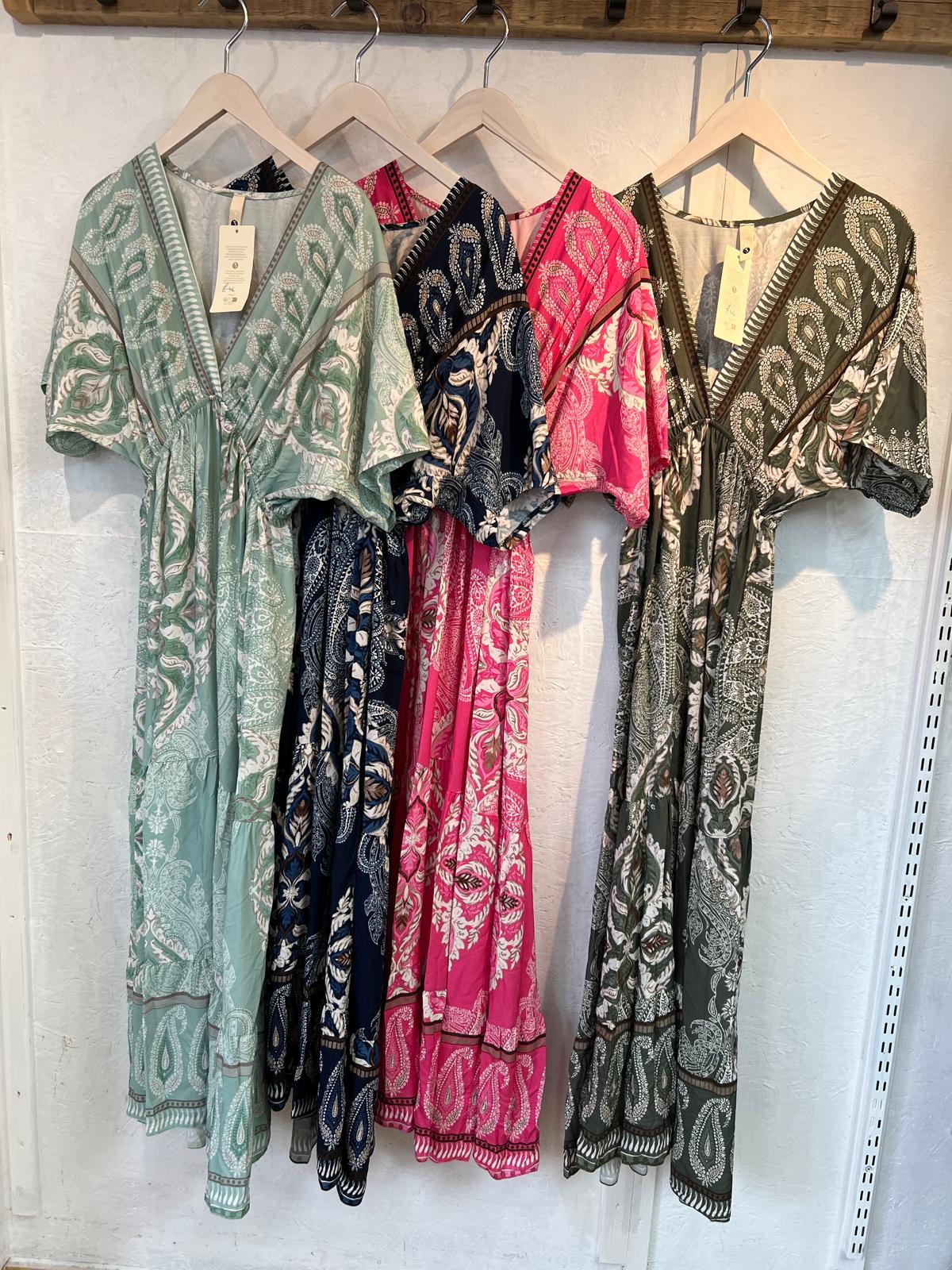 Delilah Paisley Viscose Dress (4 Colours)