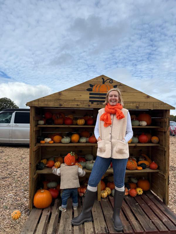 Abbie Gillet on Location photoshoot in Rogate pumpkin patch