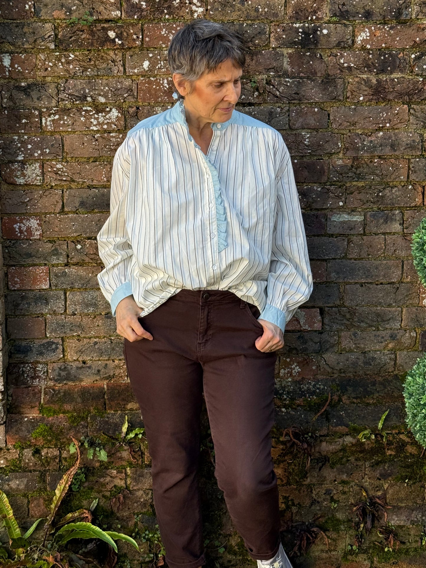 Seliane Paris Pinstripe Blouse