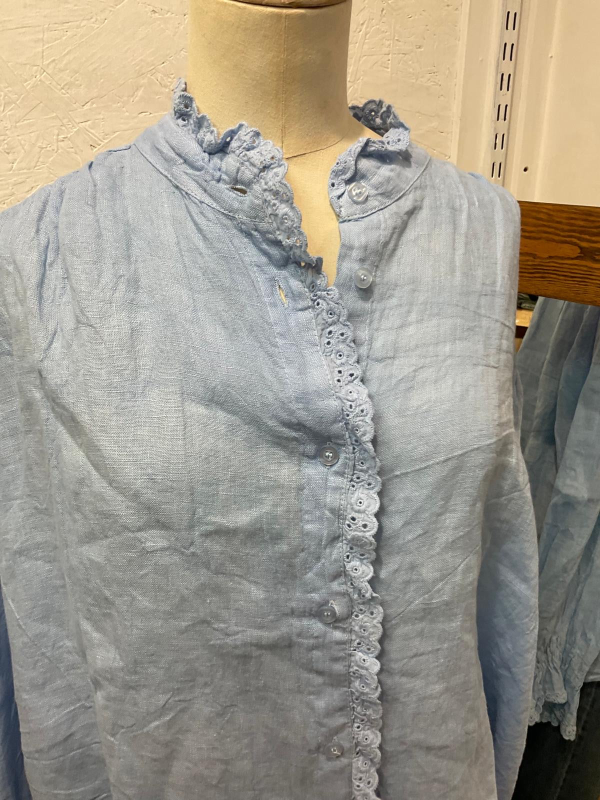 Jena Powder Linen Blouse (2 Colours Available)