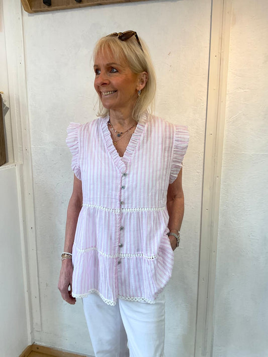 Freya Striped Cotton Tunic