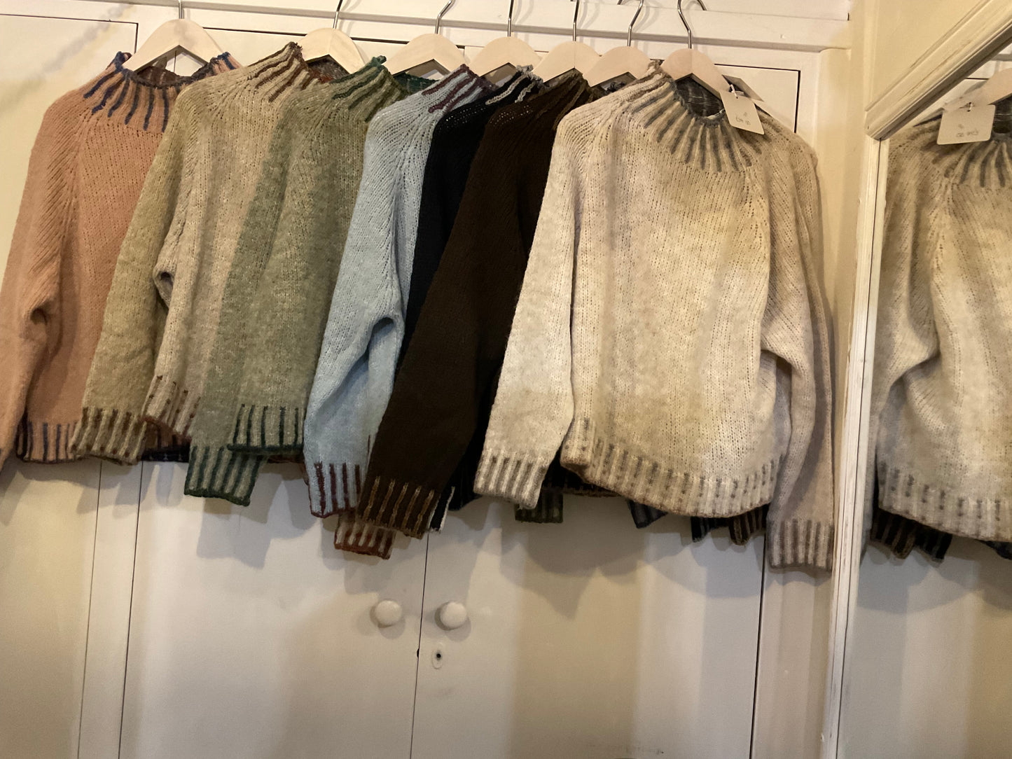 Turtke neck Blanket stitch jumper