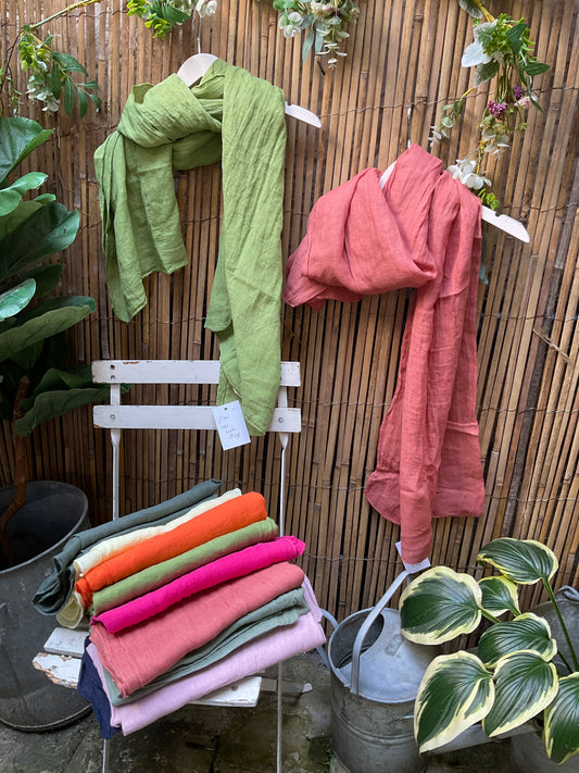 100% linen scarves £30each