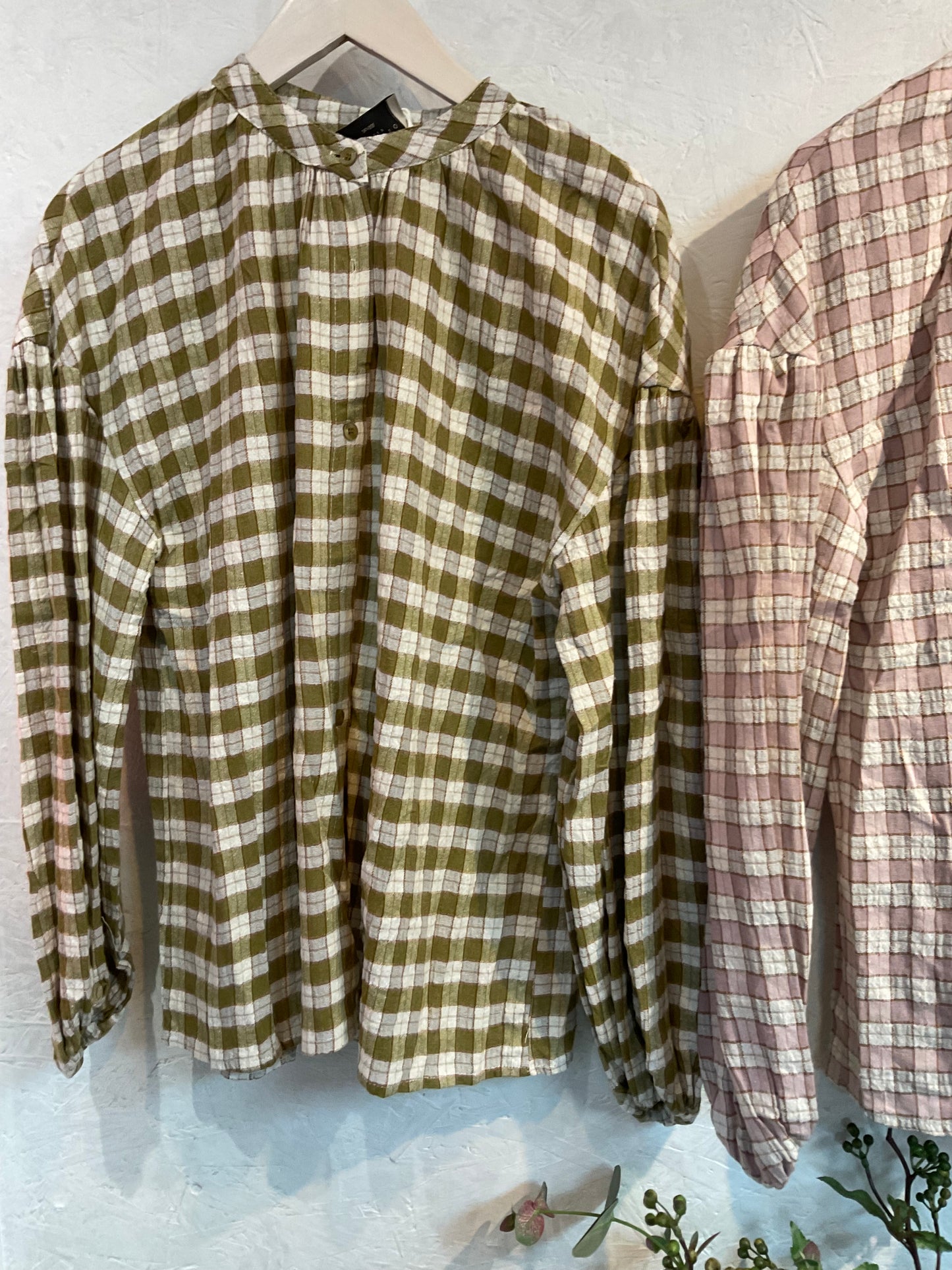 Lottie Green & Cream Blouse