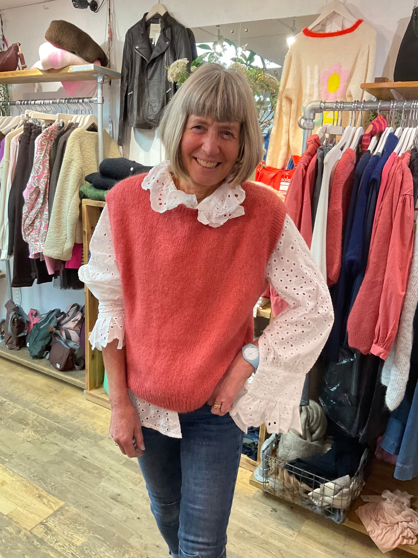 Lucie  Broderie Anglaise White Blouse