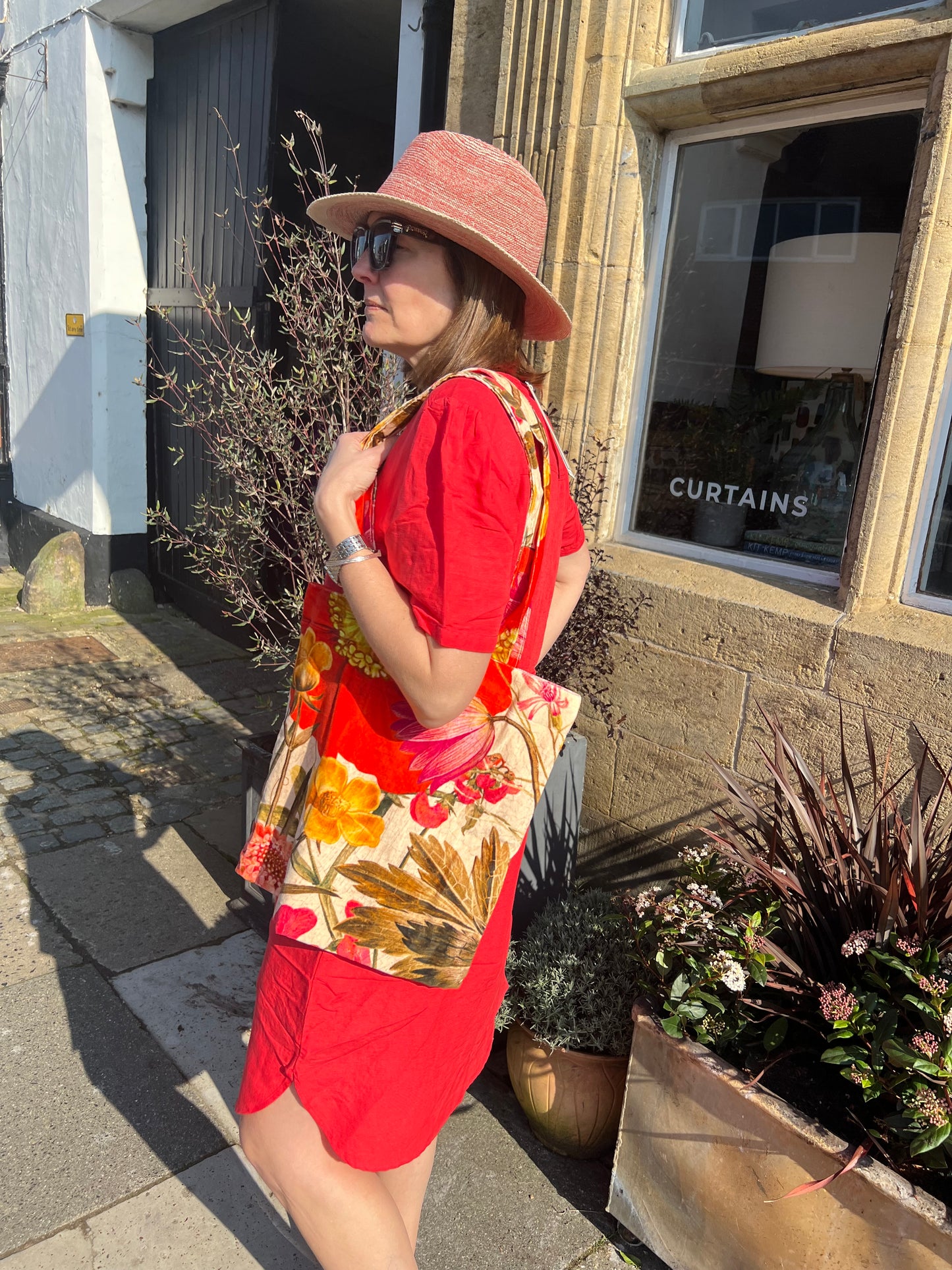 Peony Velvet Flower Tote Bag