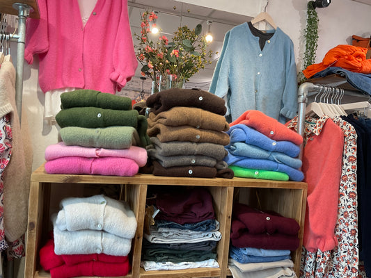 This weeks colours Marta cardigan