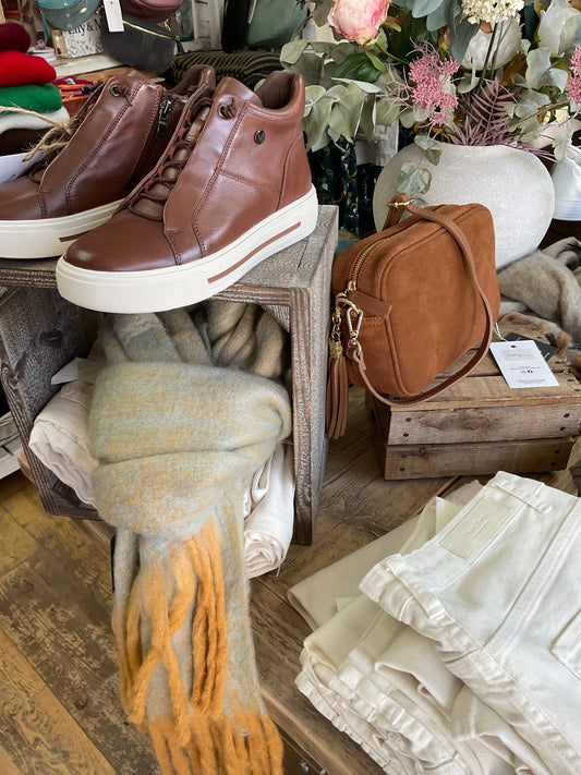Tan ankle boots