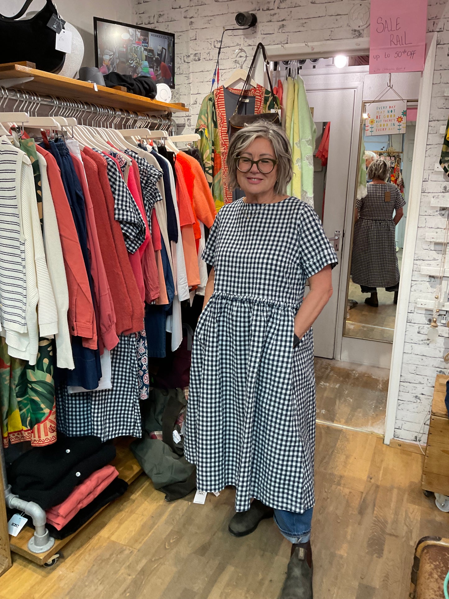 BACK IN STOCK Perla Check Dress