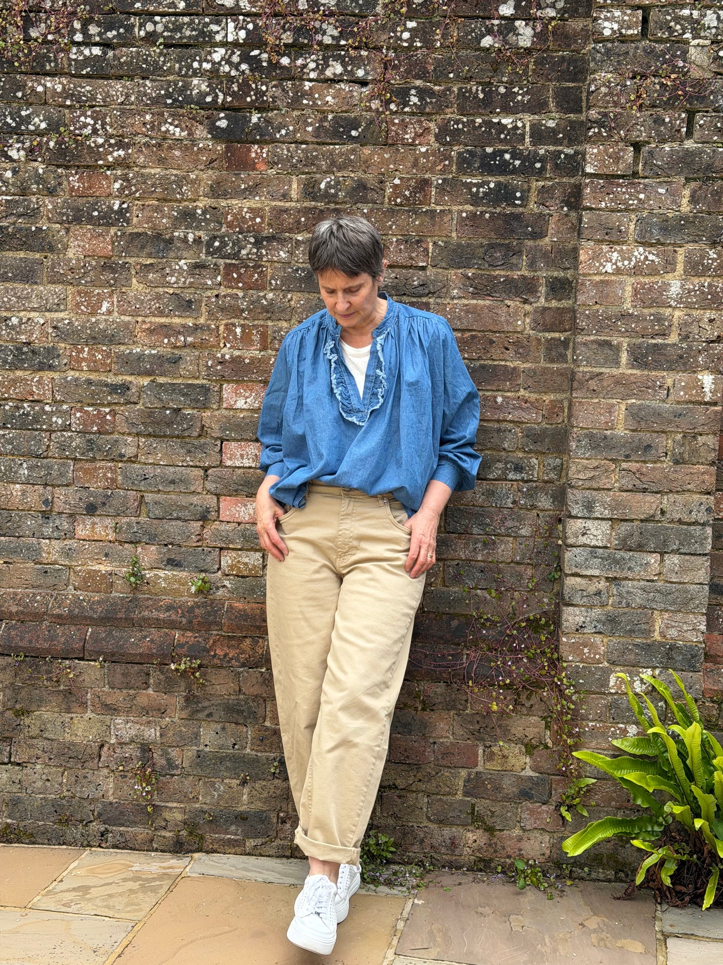 Fifi Chambray Frill Shirt