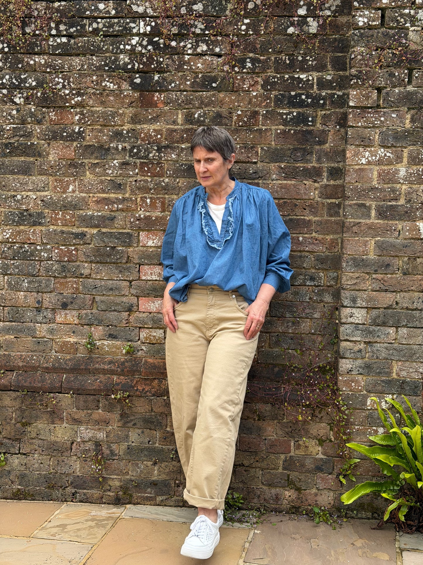 Fifi Chambray Frill Shirt