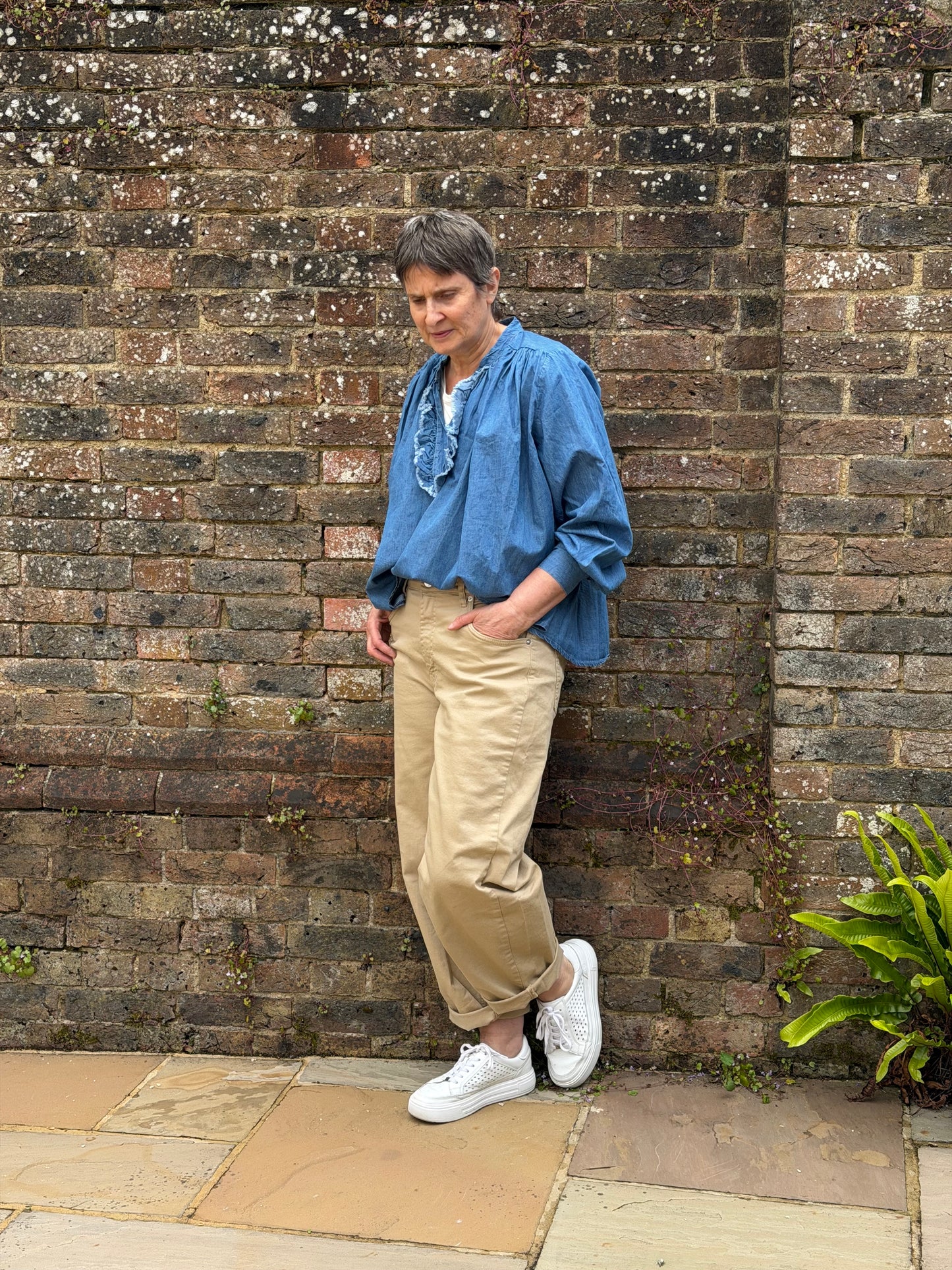 Fifi Chambray Frill Shirt