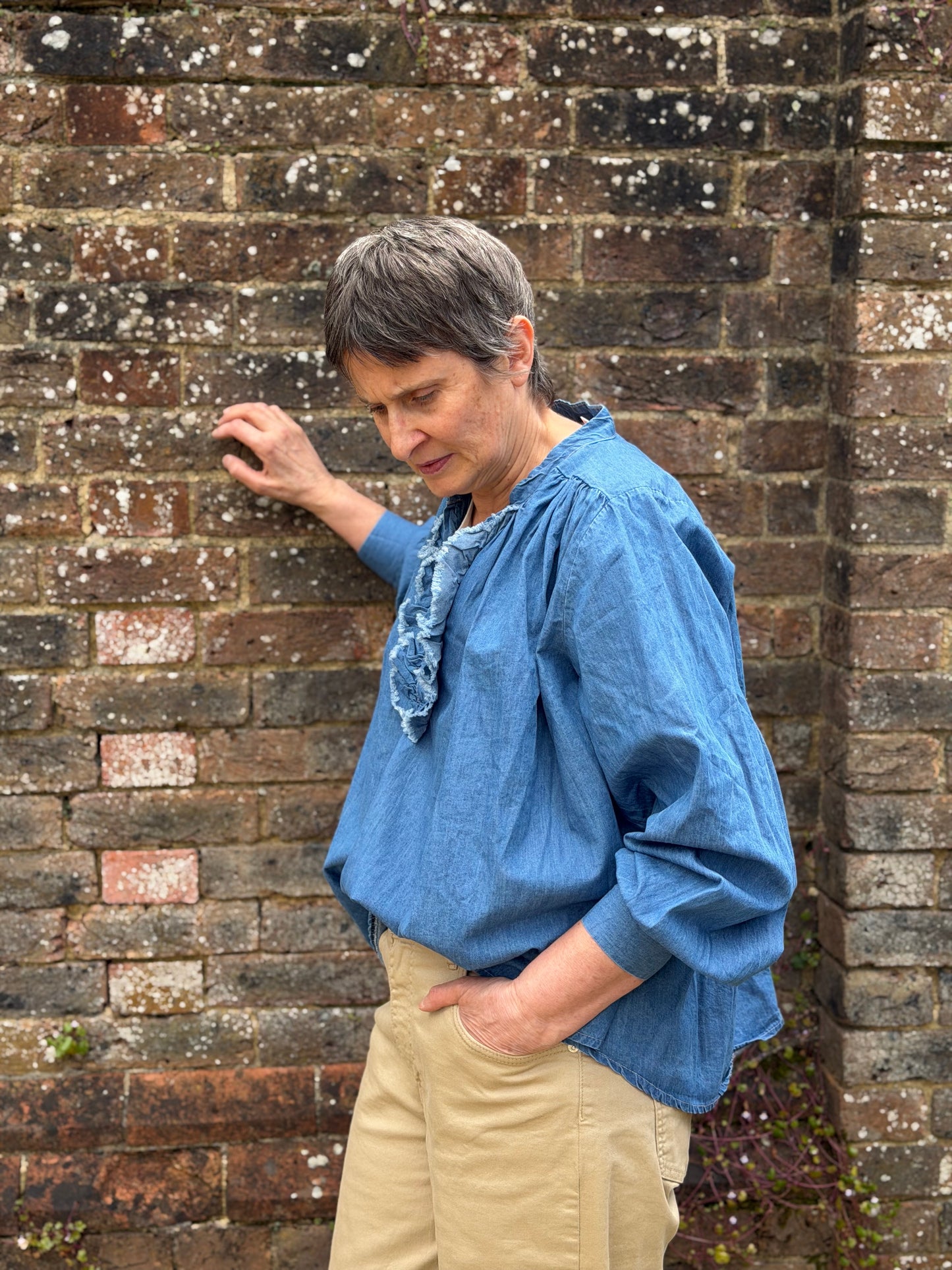 Fifi Chambray Frill Shirt