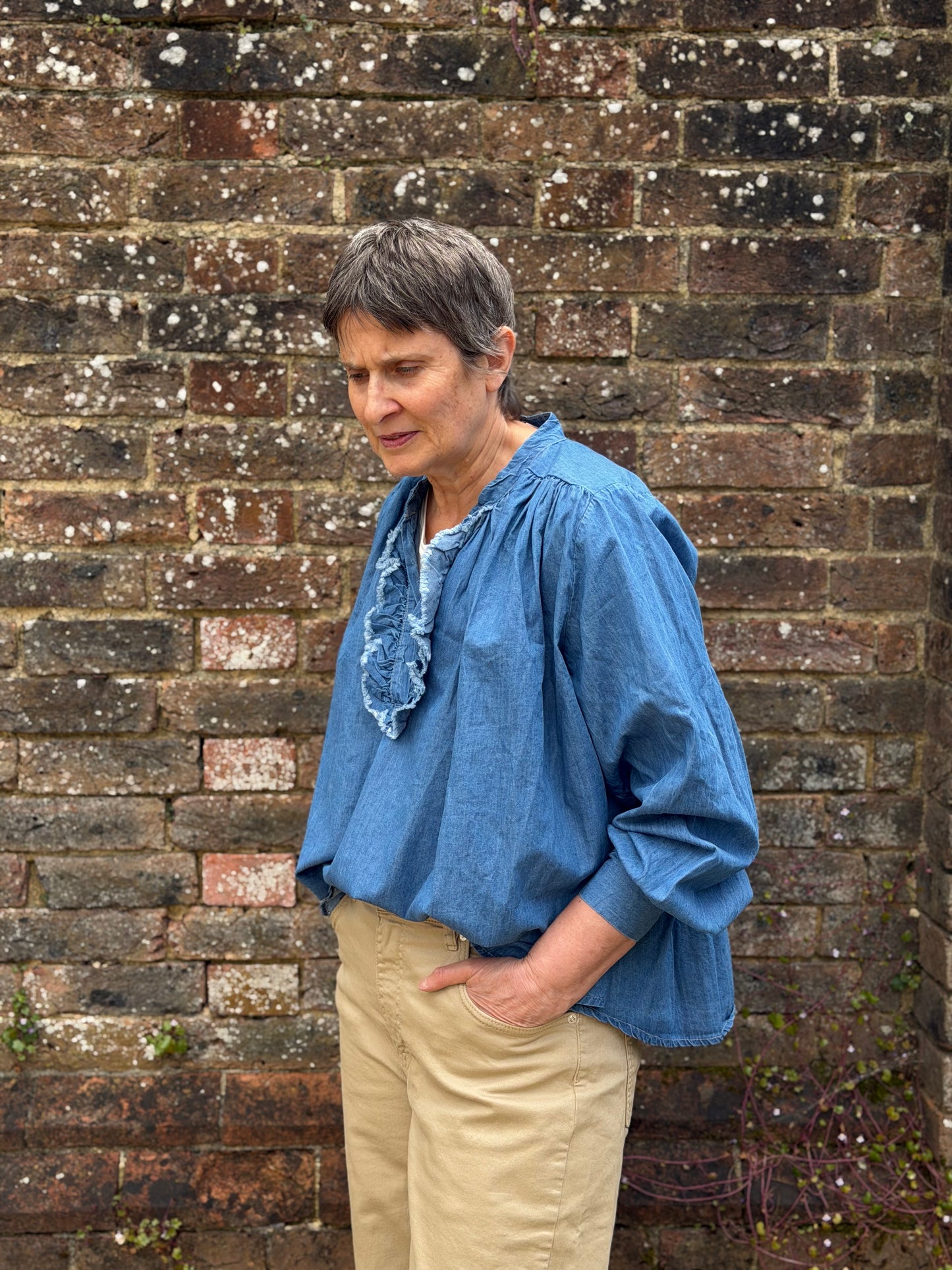Fifi Chambray Frill Shirt