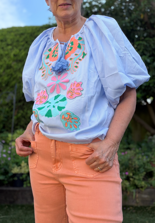 Abbie Striped Blouse