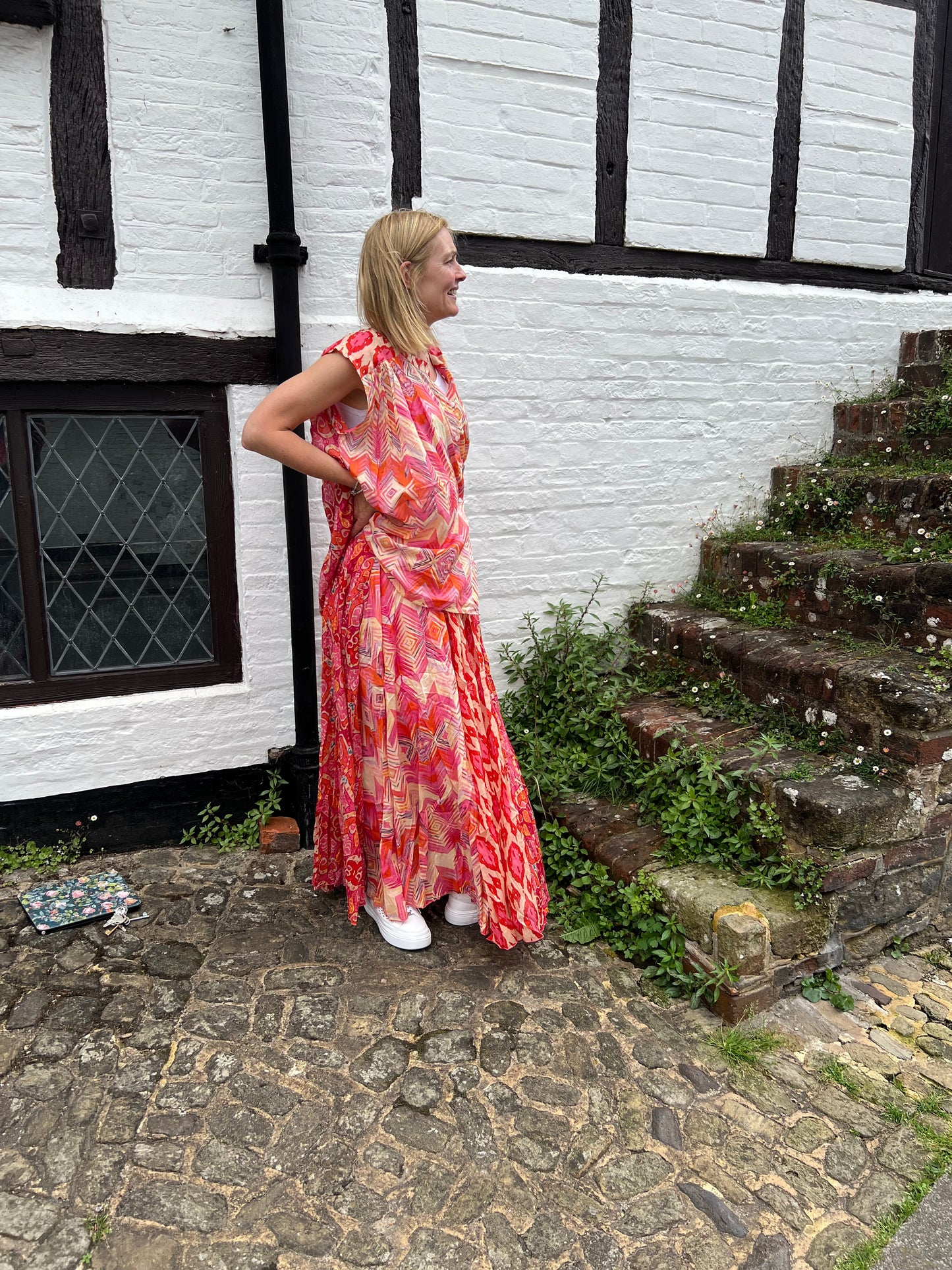 Philippa Fuchsia Print Skirt