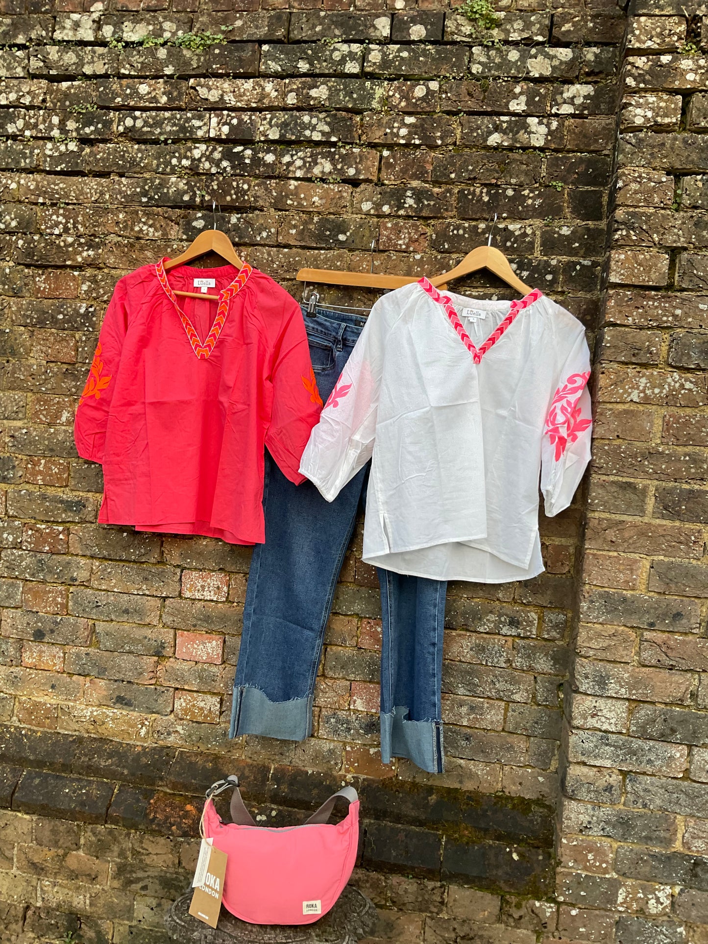 Coral blouse
