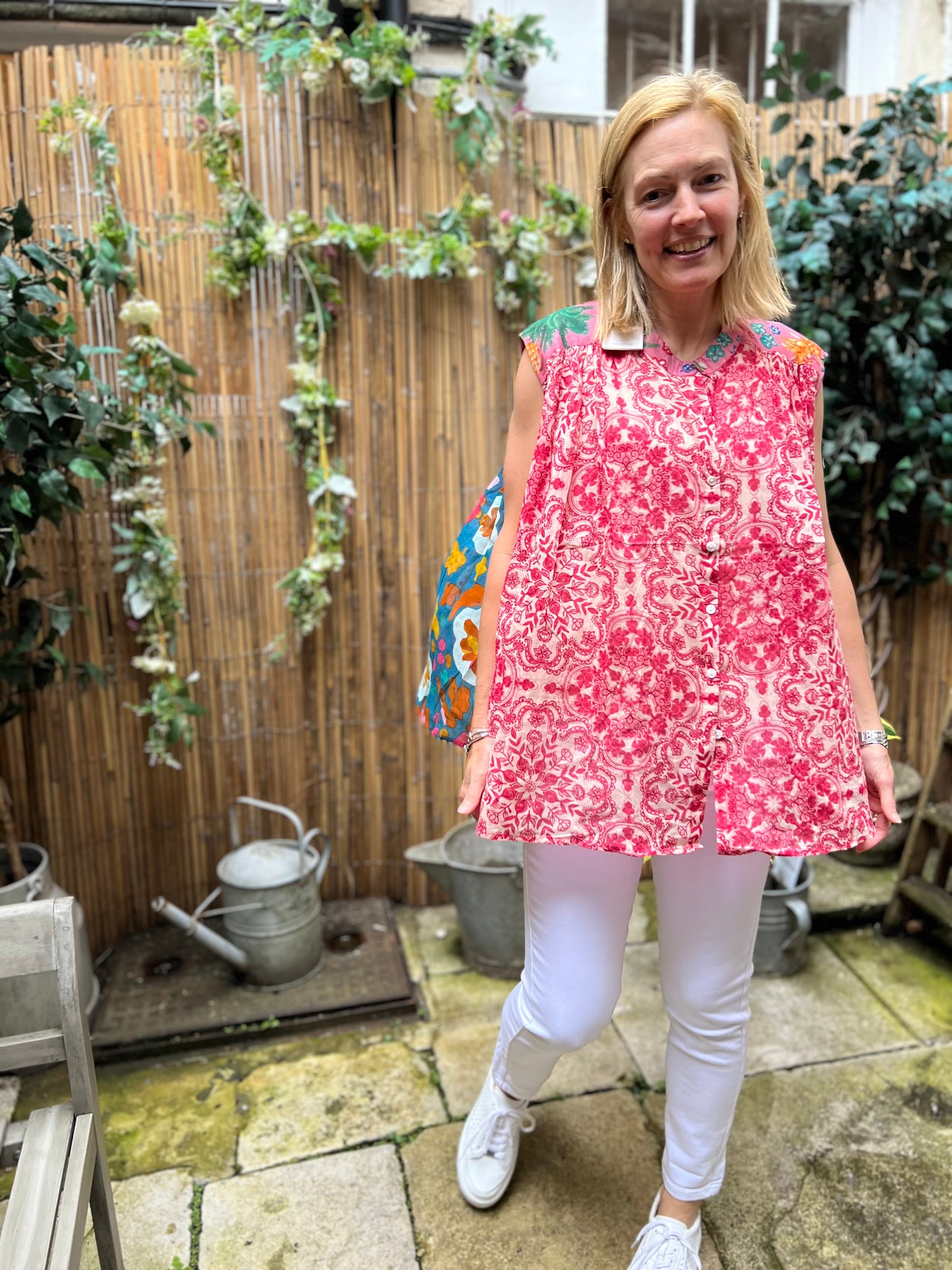 Fluer Combo Print Blouse