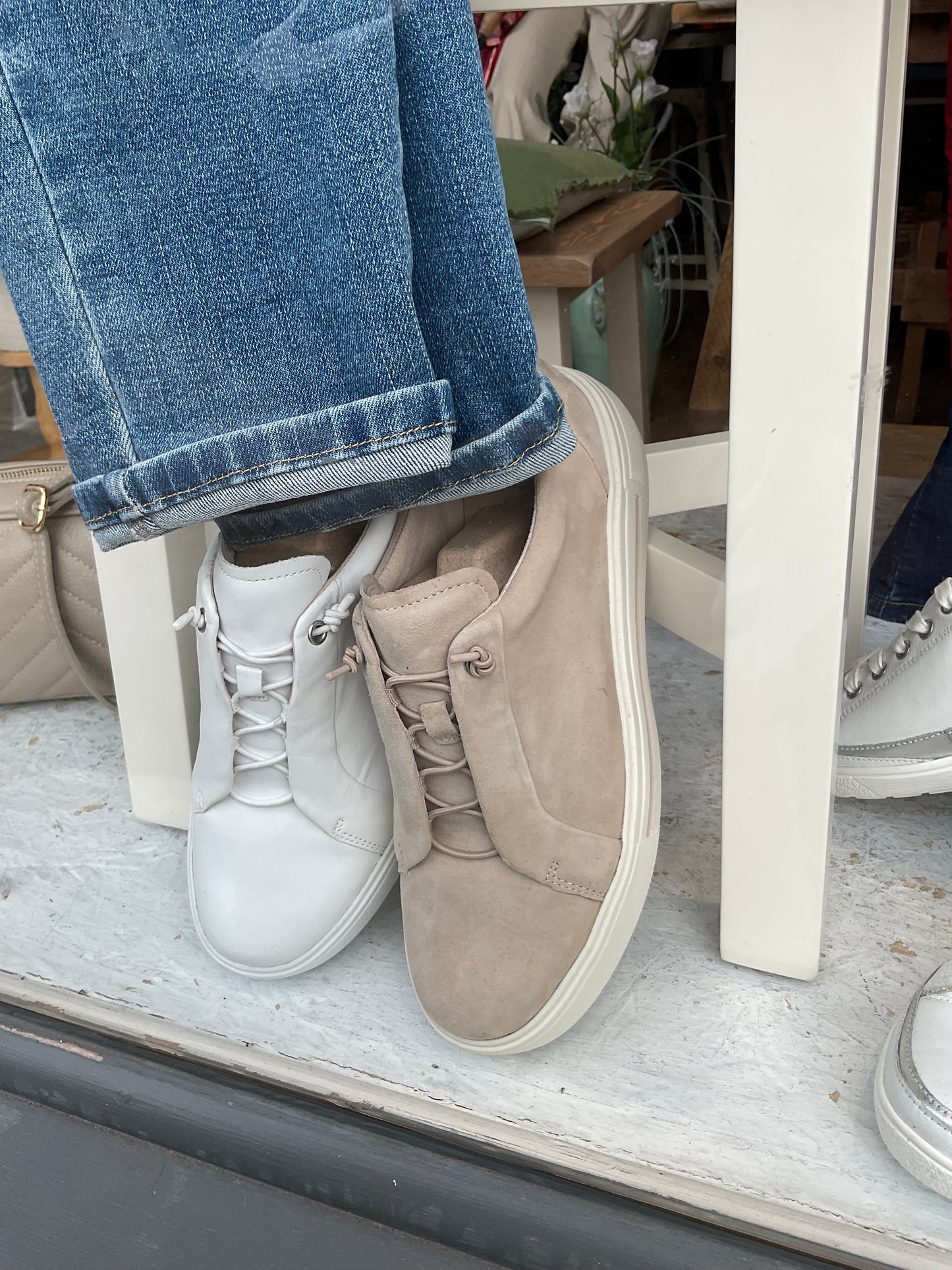 Caprice suede platform trainers