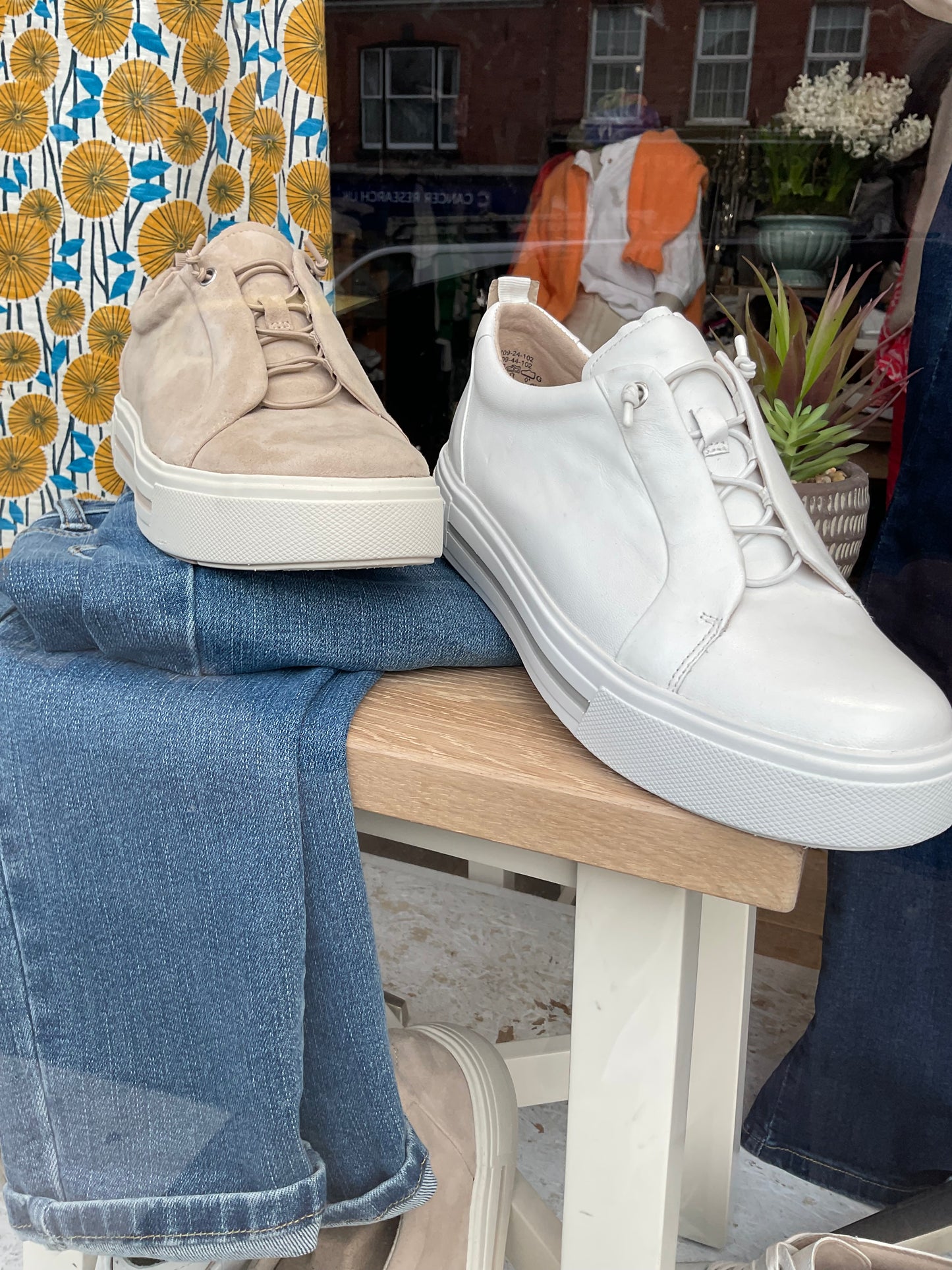 Caprice suede platform trainers
