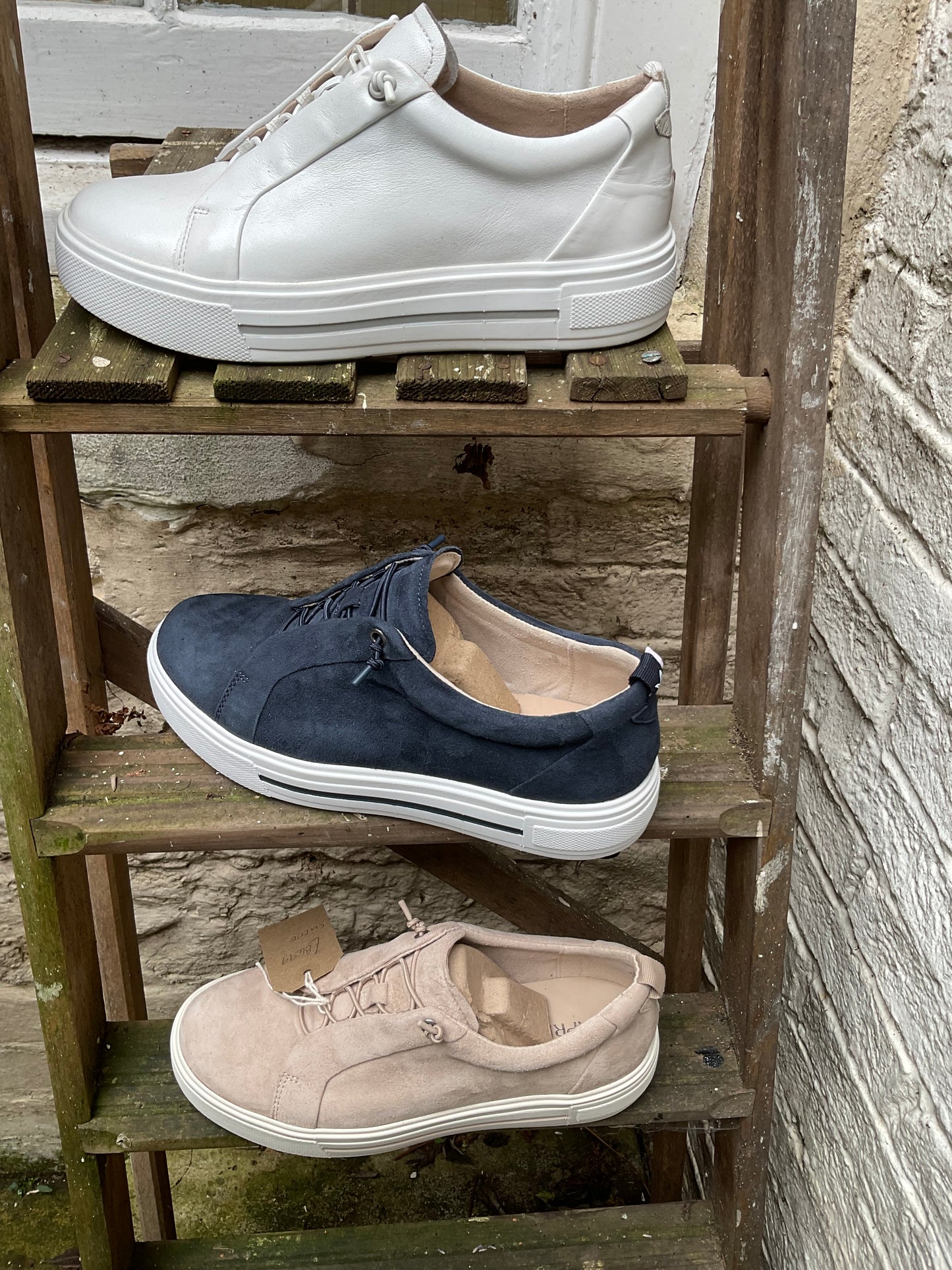 Caprice suede platform trainers
