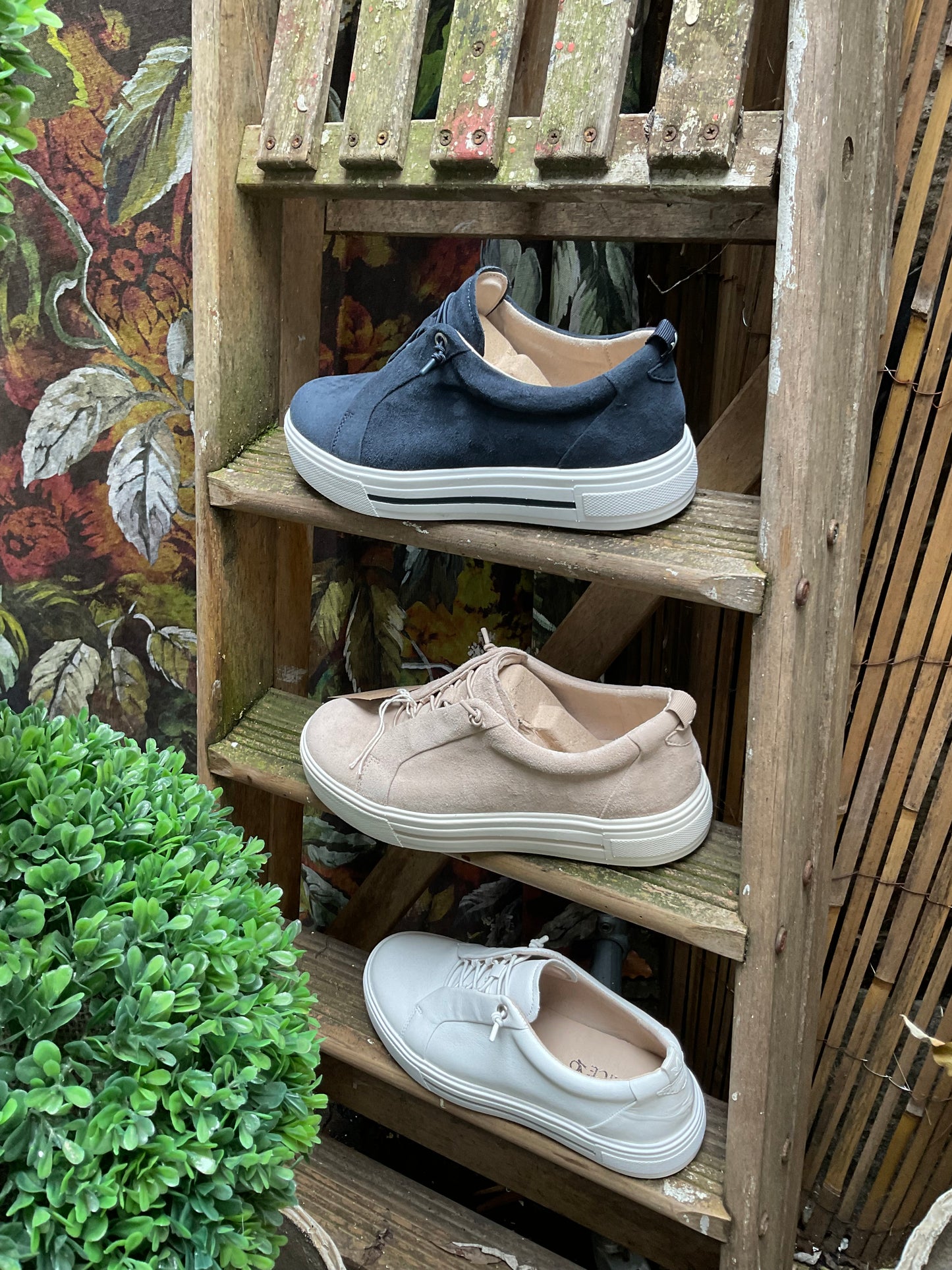 Caprice suede platform trainers