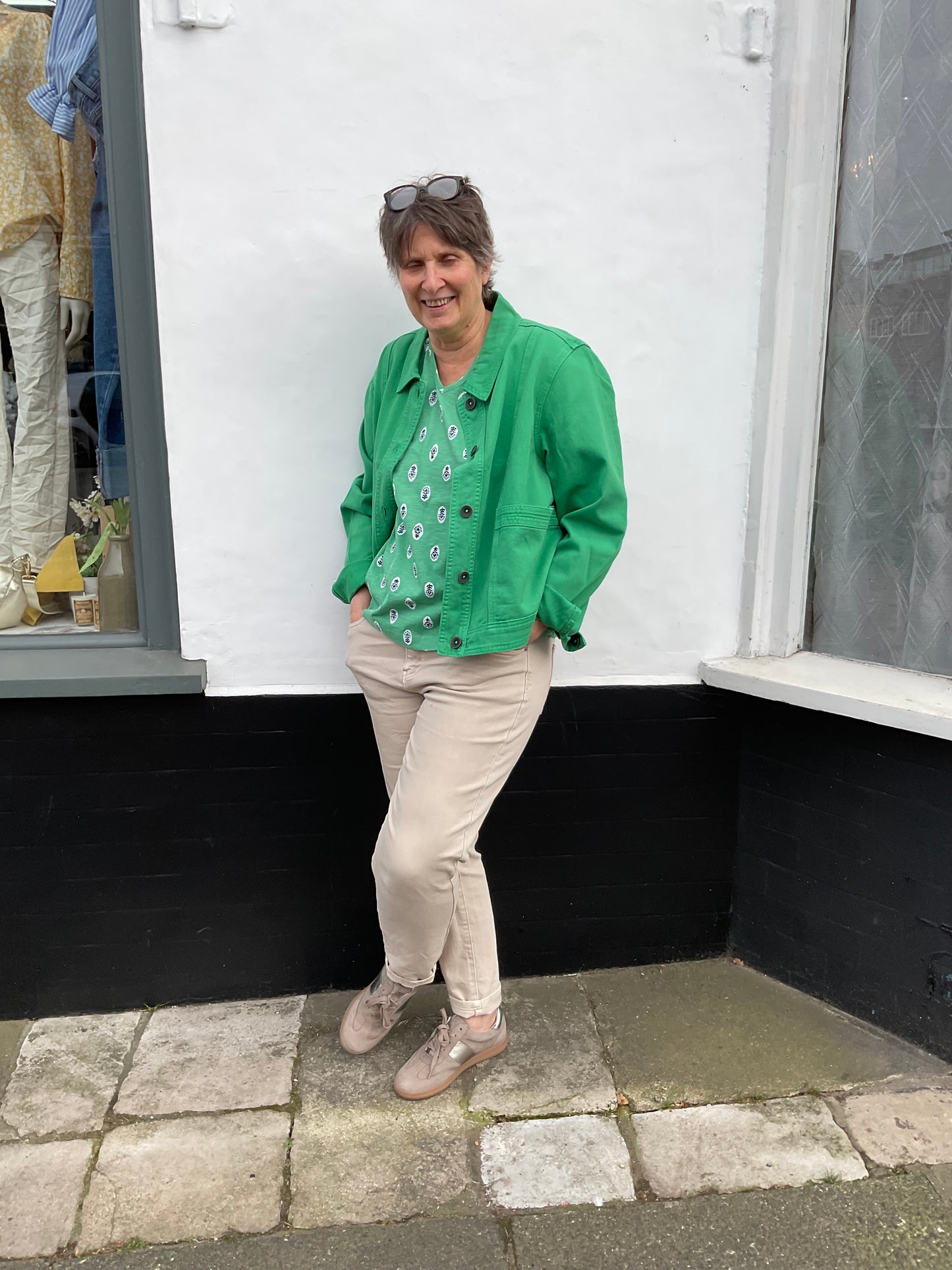 Boxy green jacket