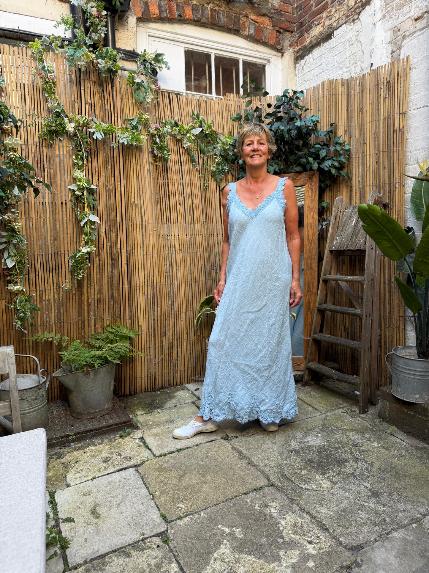 Trinny Linen Dress ( Contact shop for instock colours )