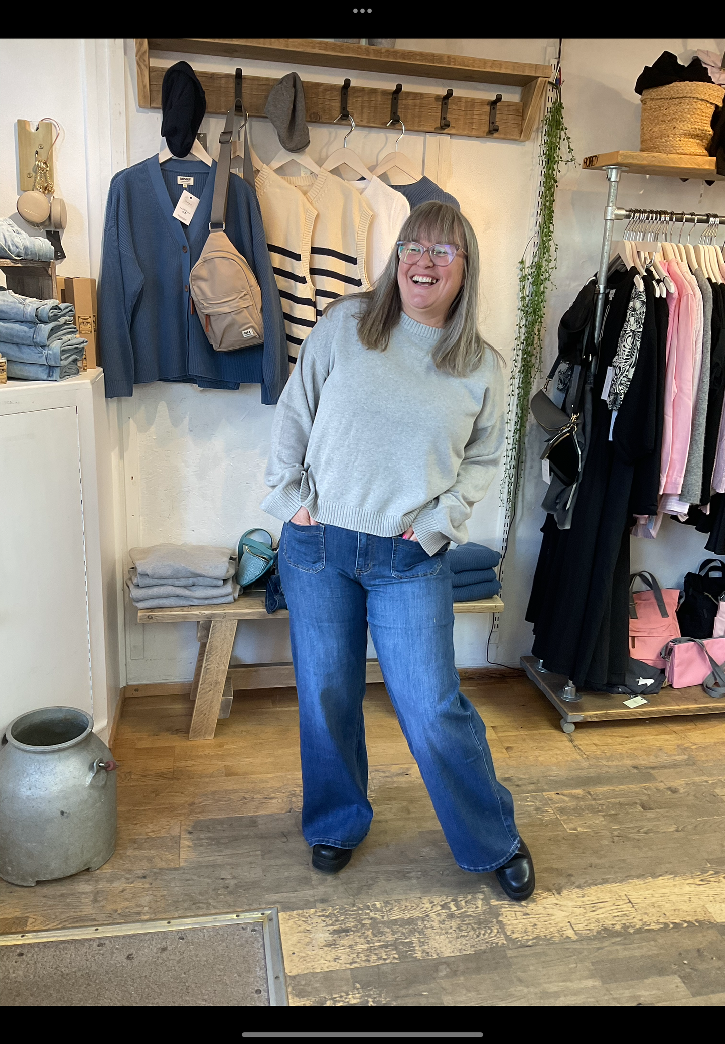 Clara grey cotton jumper
