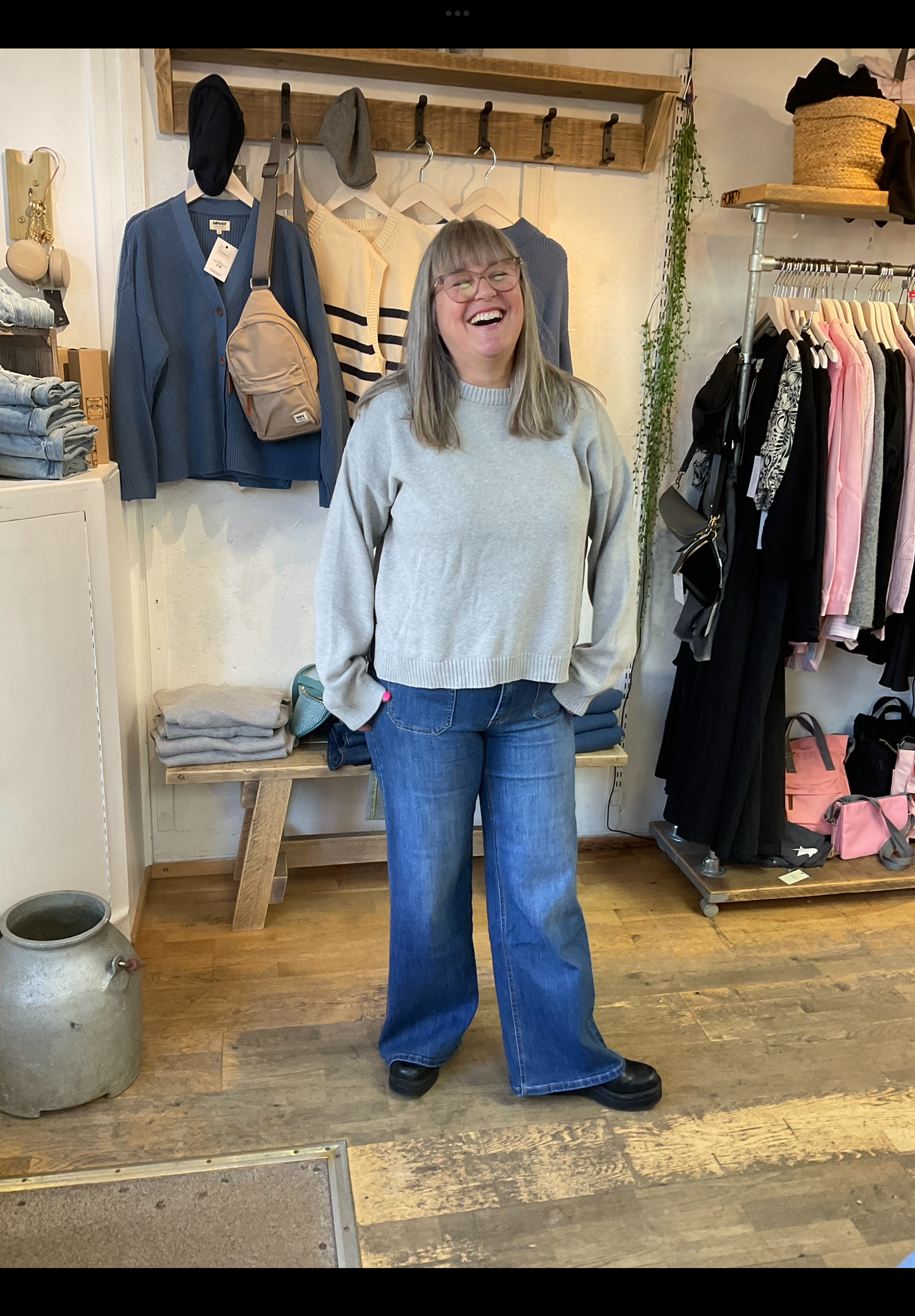 Clara grey cotton jumper