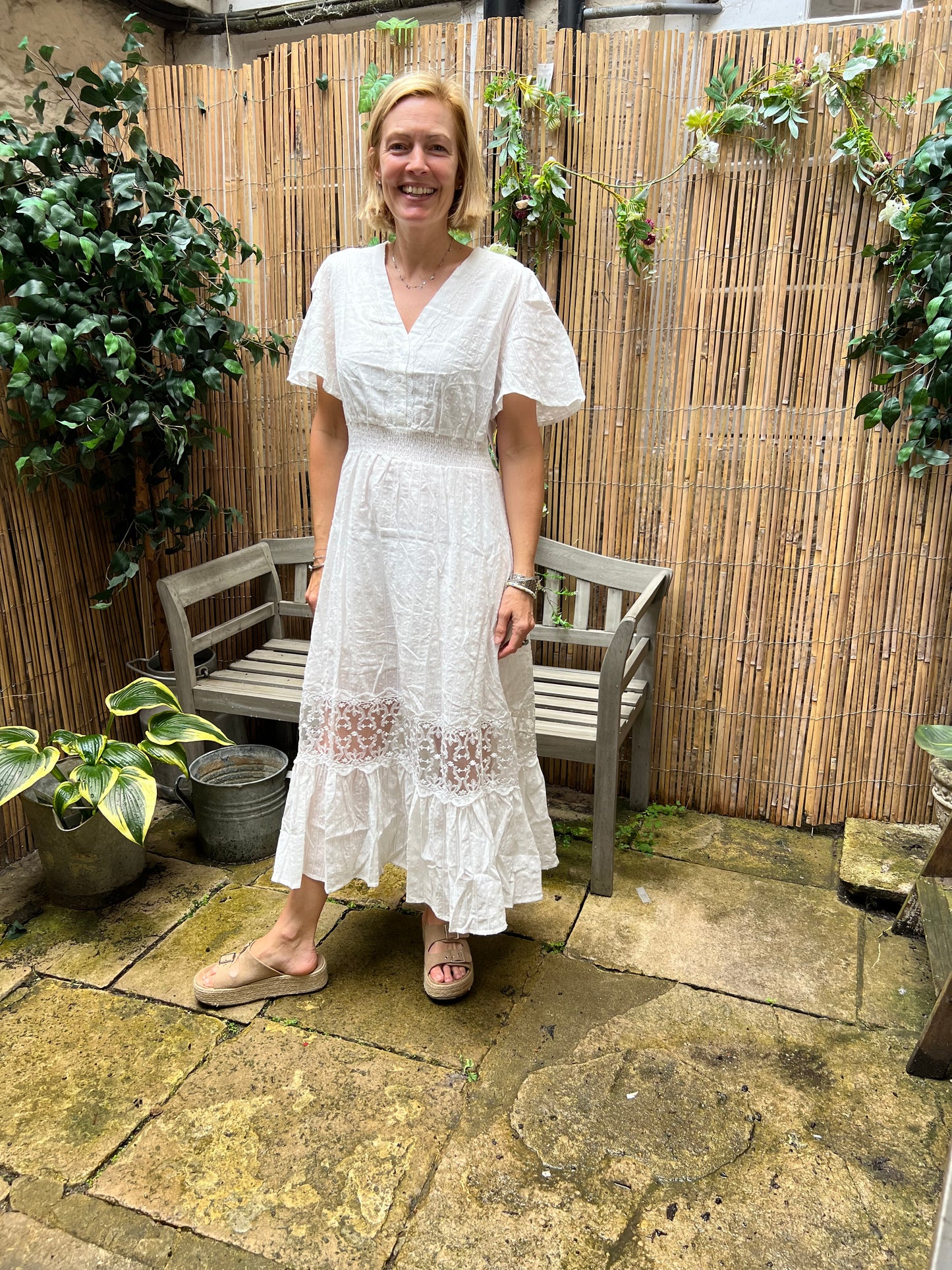 White cotton dress