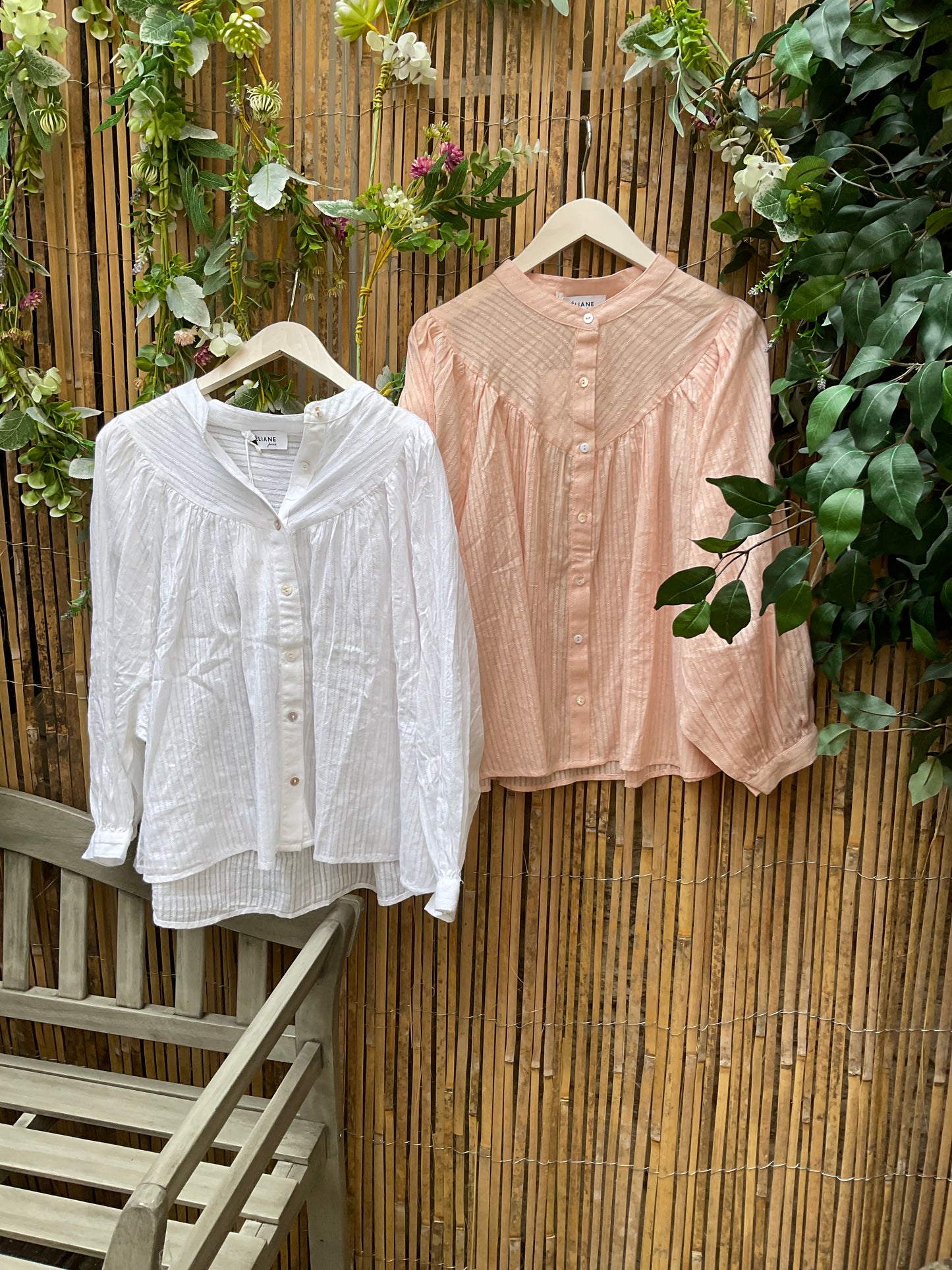 Cool cotton seersucker blouses