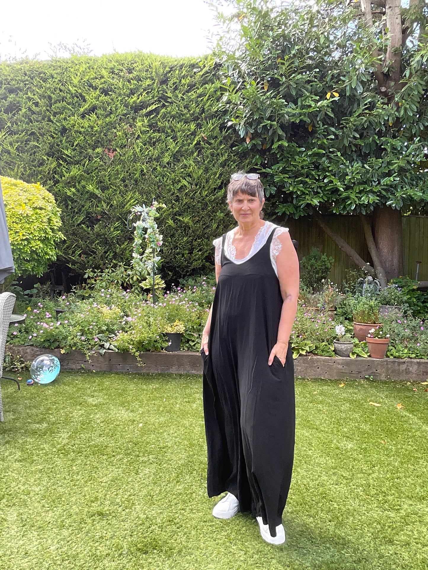 Black dungarees