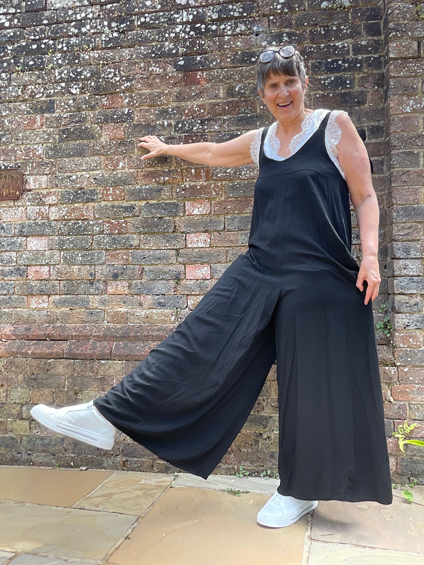Black dungarees