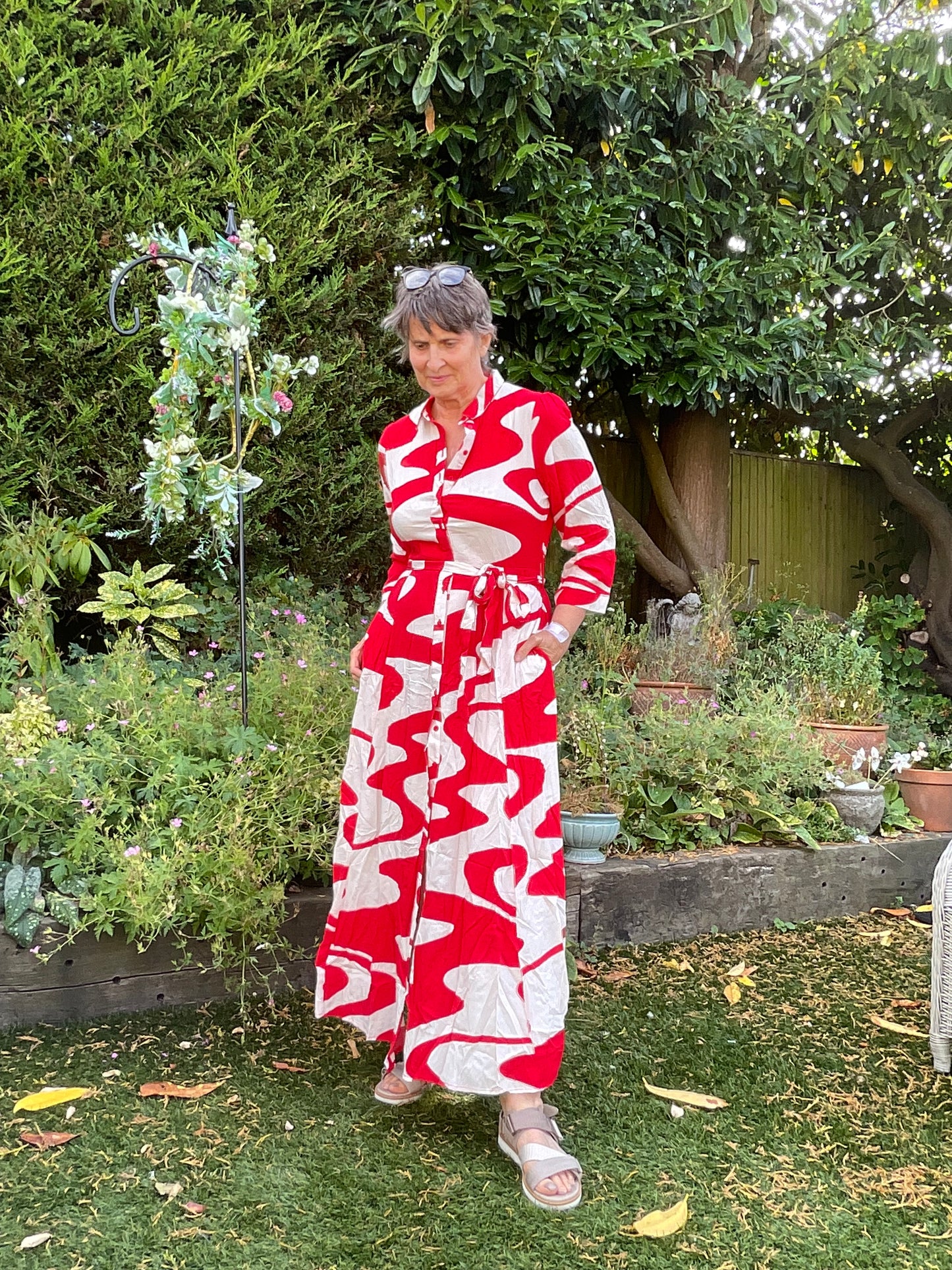 Goa red shirt dress