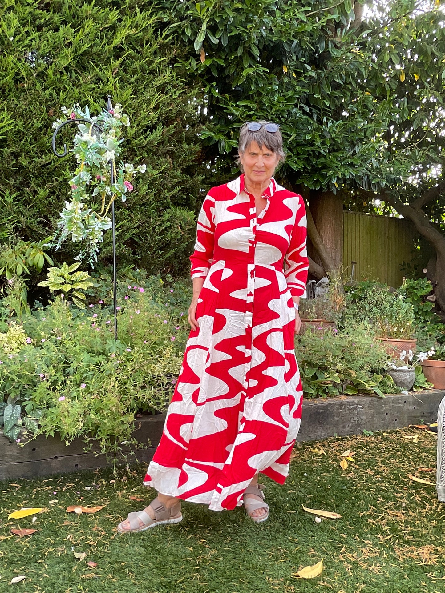 Goa red shirt dress